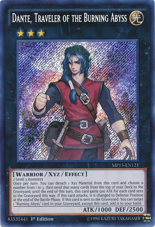 Dante, Traveler of the Burning Abyss [MP15-EN121] Secret Rare | Odin's Place