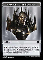 Eldrazi Spawn // Emblem - Ob Nixilis of the Black Oath Double-Sided Token [Commander Masters Tokens] | Odin's Place