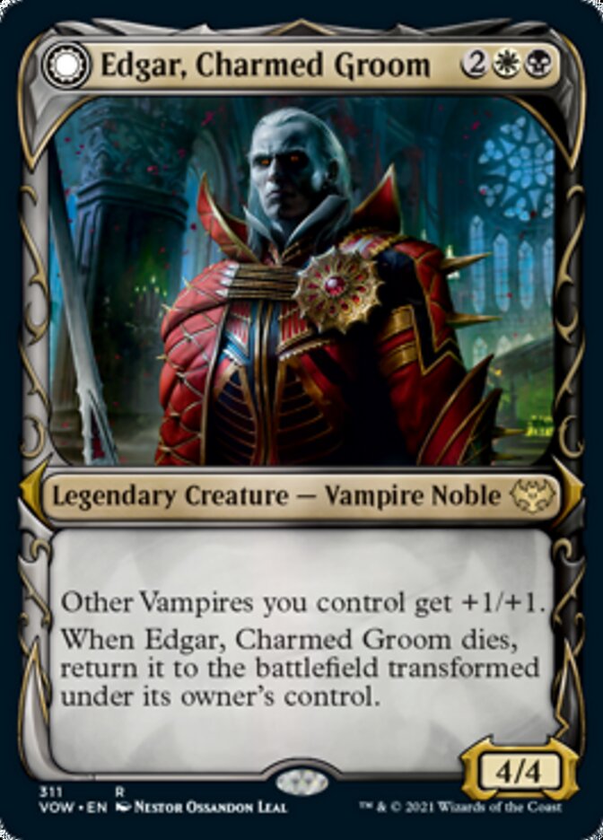 Edgar, Charmed Groom // Edgar Markov's Coffin (Showcase Fang Frame) [Innistrad: Crimson Vow] | Odin's Place