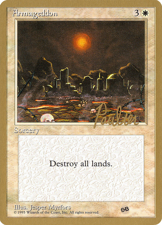 Armageddon (Preston Poulter) (SB) [Pro Tour Collector Set] | Odin's Place