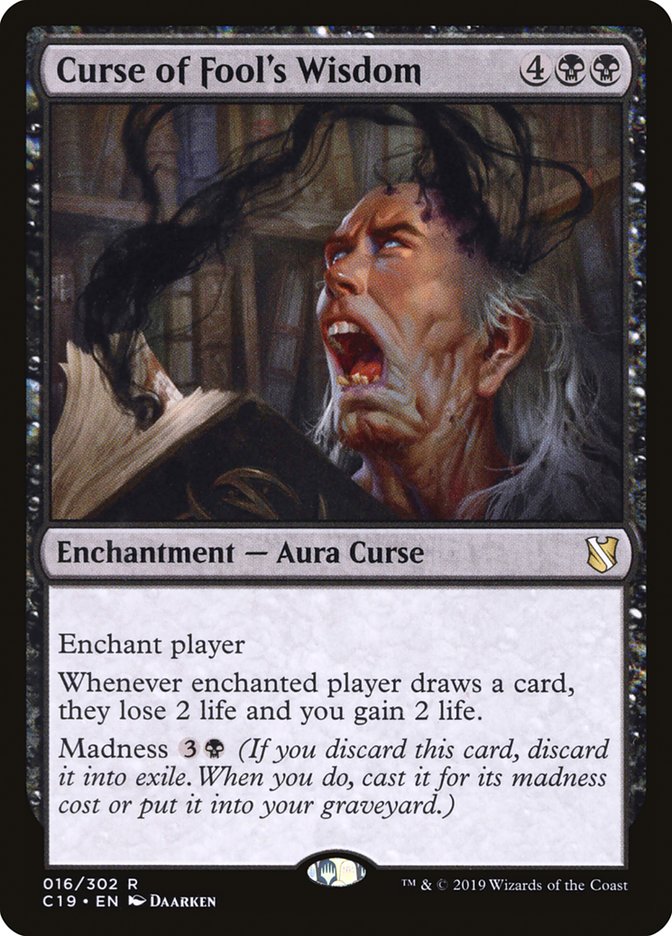 Curse of Fool's Wisdom [Commander 2019] | Odin's Place