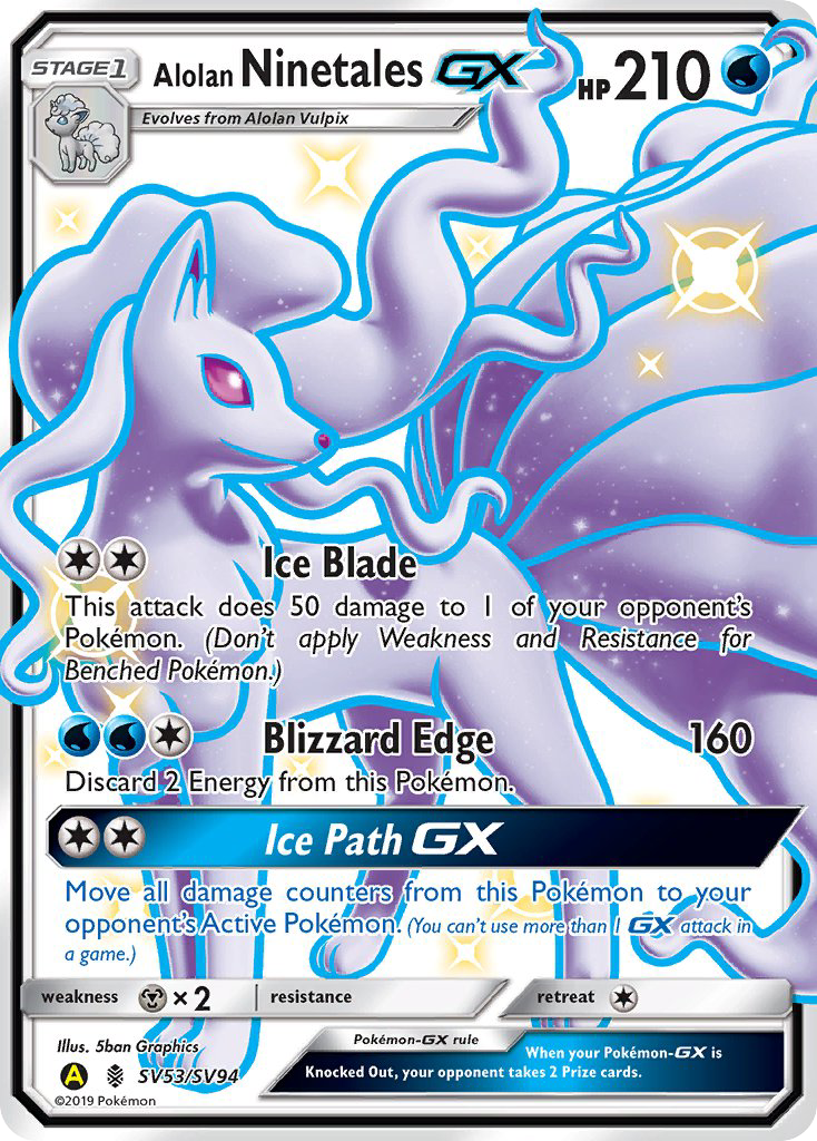 Alolan Ninetales GX (SV53/SV94) [Sun & Moon: Hidden Fates - Shiny Vault] | Odin's Place