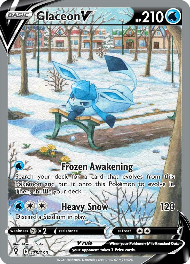 Glaceon V (175/203) [Sword & Shield: Evolving Skies] | Odin's Place