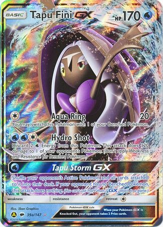 Tapu Fini GX (39/147) (Alternate card) (Jumbo Card) [Sun & Moon: Burning Shadows] | Odin's Place