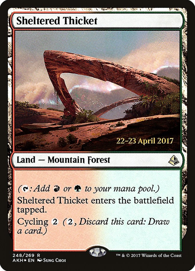 Sheltered Thicket (248) [Amonkhet Prerelease Promos] | Odin's Place