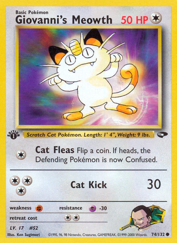 Giovanni's Meowth (74/132) [Gym Challenge 1st Edition] | Odin's Place