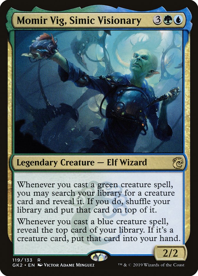 Momir Vig, Simic Visionary (119) [Ravnica Allegiance Guild Kit] | Odin's Place