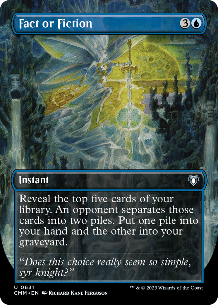 Fact or Fiction (Borderless Alternate Art) [Commander Masters] | Odin's Place