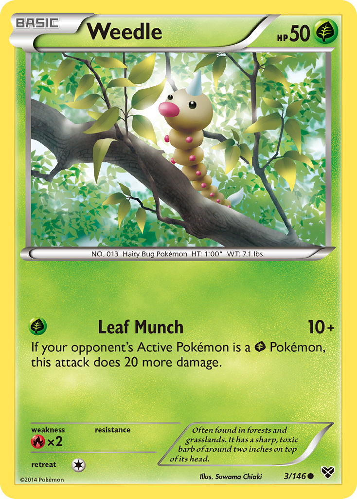 Weedle (3/146) [XY: Base Set] | Odin's Place