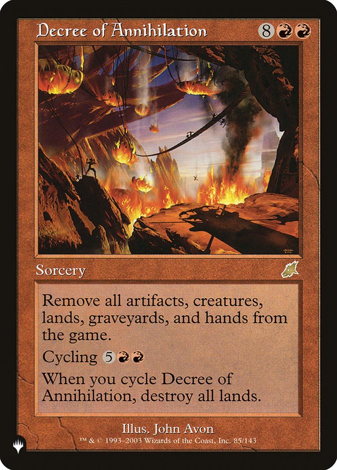 Decree of Annihilation [The List] | Odin's Place