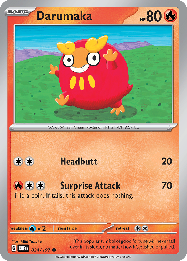 Darumaka (034/197) [Scarlet & Violet: Obsidian Flames] | Odin's Place