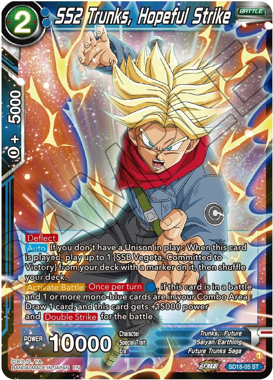 SS2 Trunks, Hopeful Strike (SD18-05) [Dawn of the Z-Legends] | Odin's Place