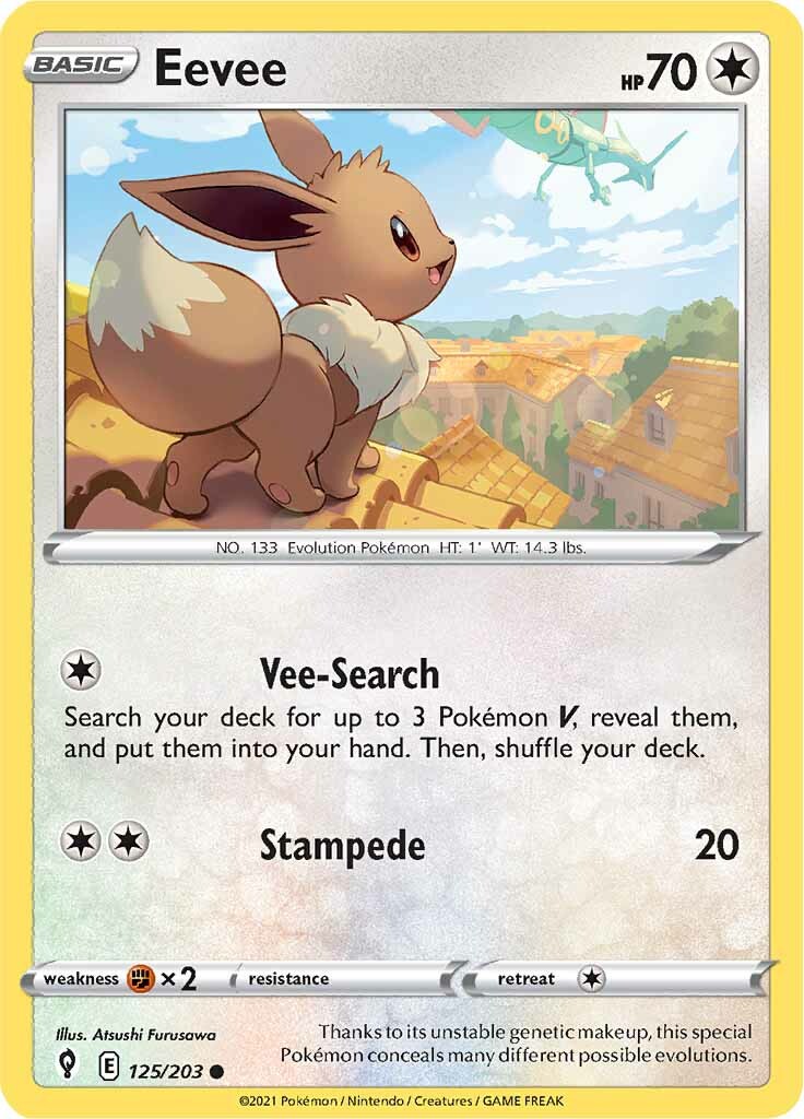 Eevee (125/203) [Sword & Shield: Evolving Skies] | Odin's Place