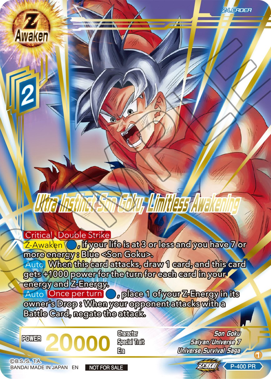 Ultra Instinct Son Goku, Limitless Awakening (Gold-Stamped) (P-400) [Promotion Cards] | Odin's Place