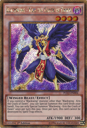Blackwing - Kris the Crack of Dawn [PGL2-EN006] Gold Secret Rare | Odin's Place