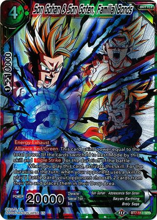 Son Gohan & Son Goten, Familial Bonds (SPR) (BT7-113) [Assault of the Saiyans] | Odin's Place