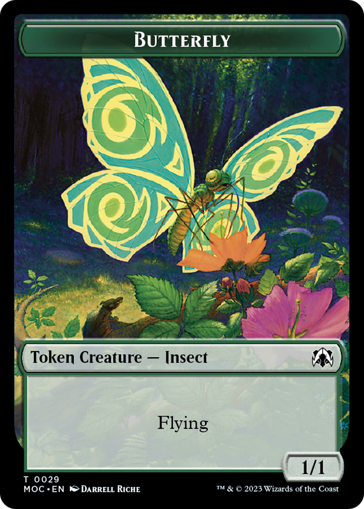Butterfly // City's Blessing Double-Sided Token [March of the Machine Commander Tokens] | Odin's Place