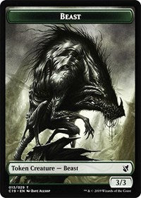 Beast (013) // Wurm Double-Sided Token [Commander 2019 Tokens] | Odin's Place