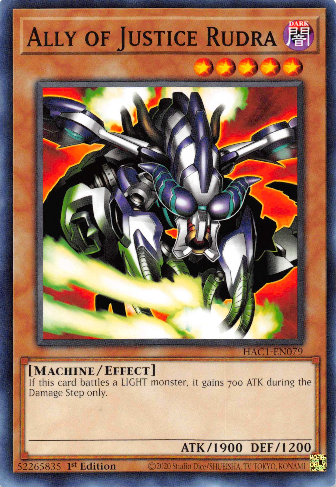 Ally of Justice Rudra [HAC1-EN079] Common | Odin's Place