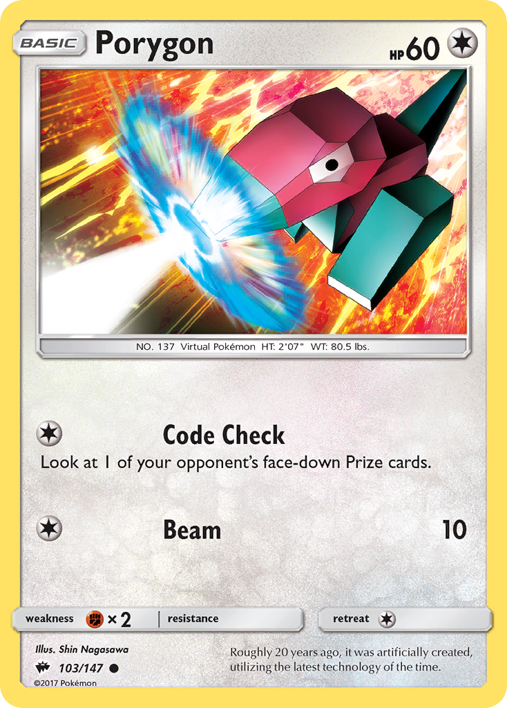Porygon (103/147) [Sun & Moon: Burning Shadows] | Odin's Place