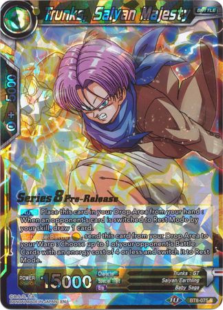 Trunks, Saiyan Majesty (BT8-075_PR) [Malicious Machinations Prerelease Promos] | Odin's Place
