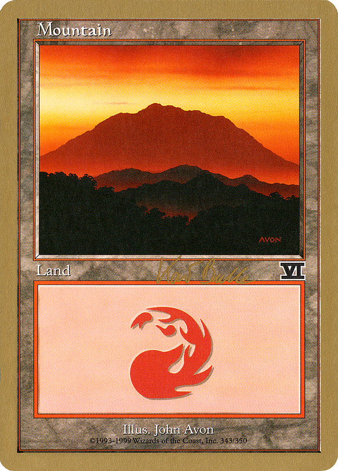 Mountain (kb343) (Kai Budde) [World Championship Decks 1999] | Odin's Place