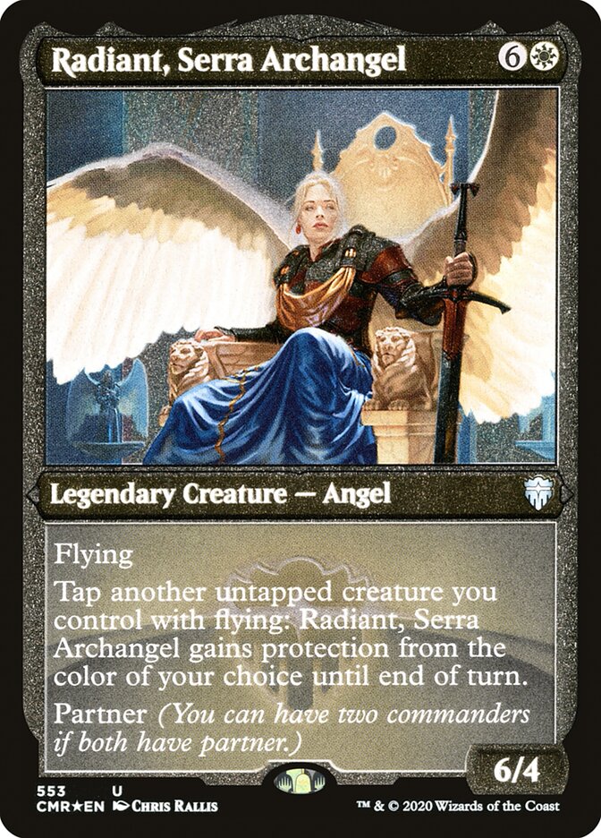 Radiant, Serra Archangel (Etched) [Commander Legends] | Odin's Place