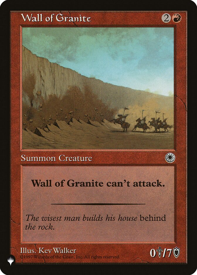 Wall of Granite [The List] | Odin's Place