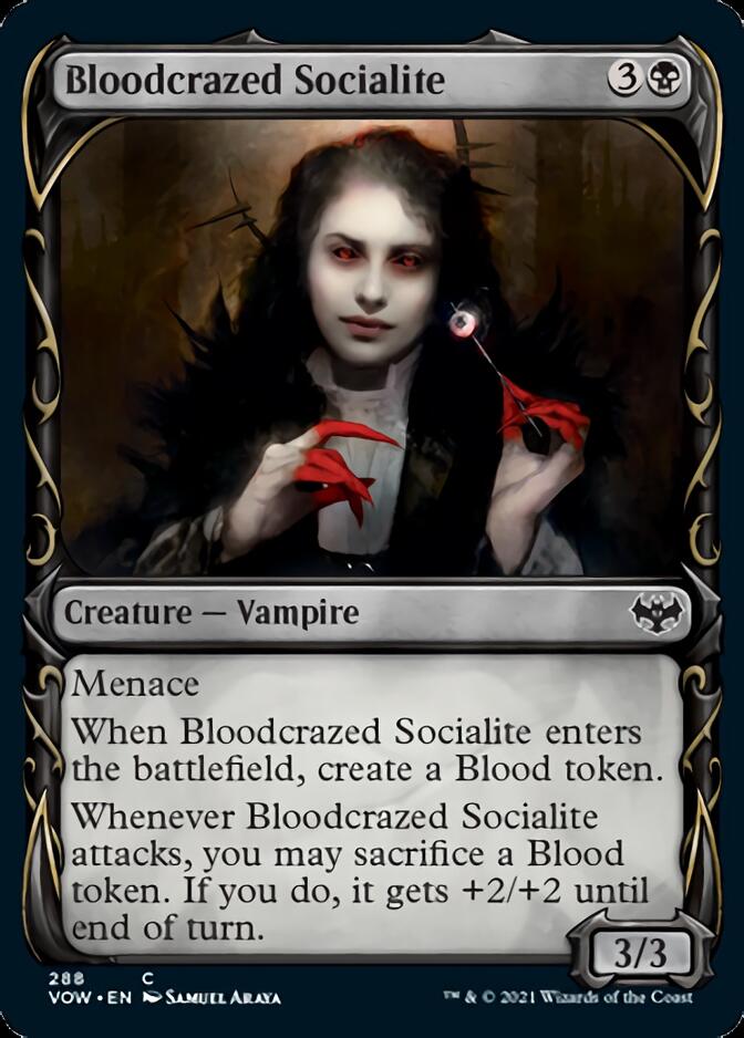 Bloodcrazed Socialite (Showcase Fang Frame) [Innistrad: Crimson Vow] | Odin's Place