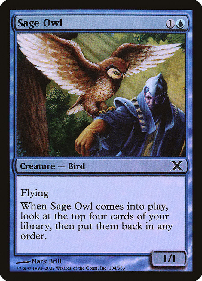Sage Owl (Premium Foil) [Tenth Edition] | Odin's Place