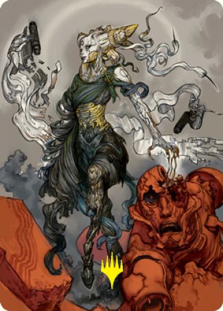 Tamiyo, Compleated Sage Art Card (Gold-Stamped Signature) [Kamigawa: Neon Dynasty Art Series] | Odin's Place