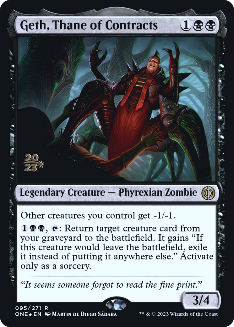 Geth, Thane of Contracts [Phyrexia: All Will Be One Prerelease Promos] | Odin's Place