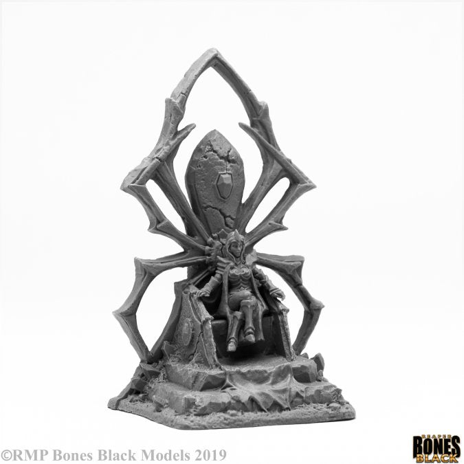 Reaper Bones Black: Dark Elf Queen on Throne | Odin's Place