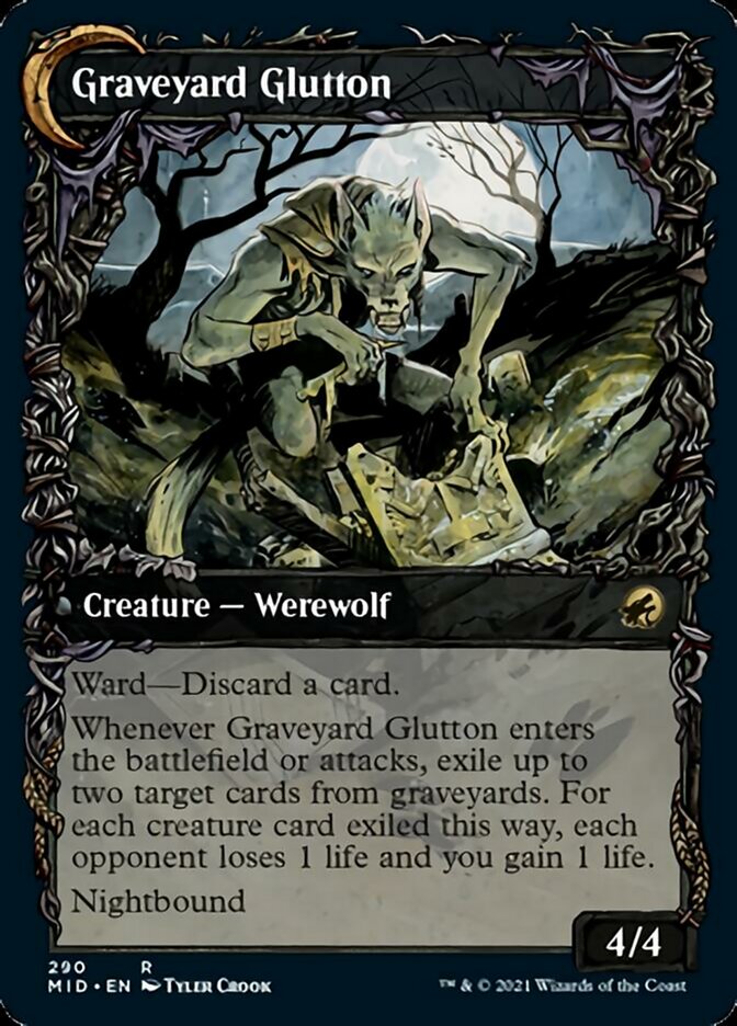 Graveyard Trespasser // Graveyard Glutton (Showcase Equinox) [Innistrad: Midnight Hunt] | Odin's Place
