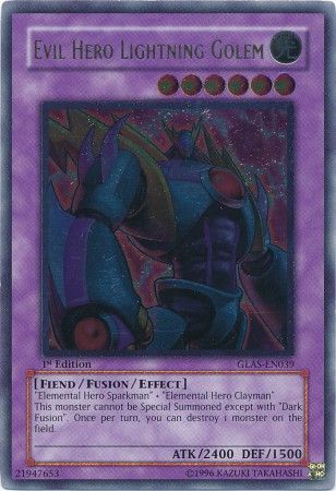 Evil Hero Lightning Golem [GLAS-EN039] Ultimate Rare | Odin's Place