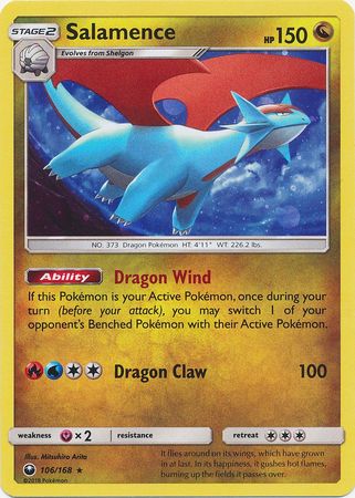 Salamence (106/168) (Cosmos Holo) [Sun & Moon: Celestial Storm] | Odin's Place