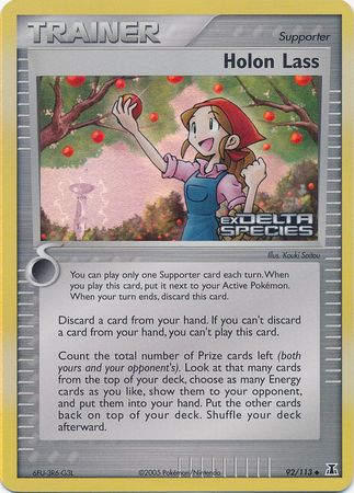 Holon Lass (92/113) (Stamped) [EX: Delta Species] | Odin's Place