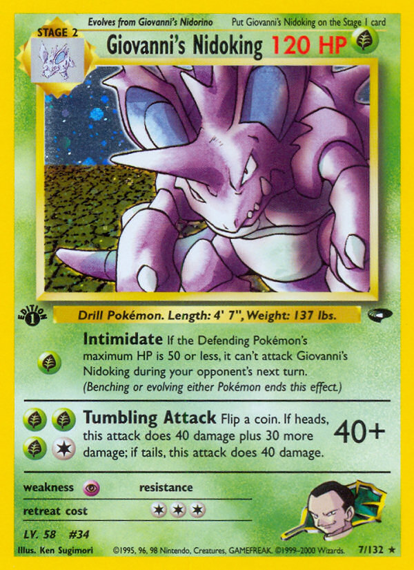 Giovanni's Nidoking (7/132) [Gym Challenge 1st Edition] | Odin's Place
