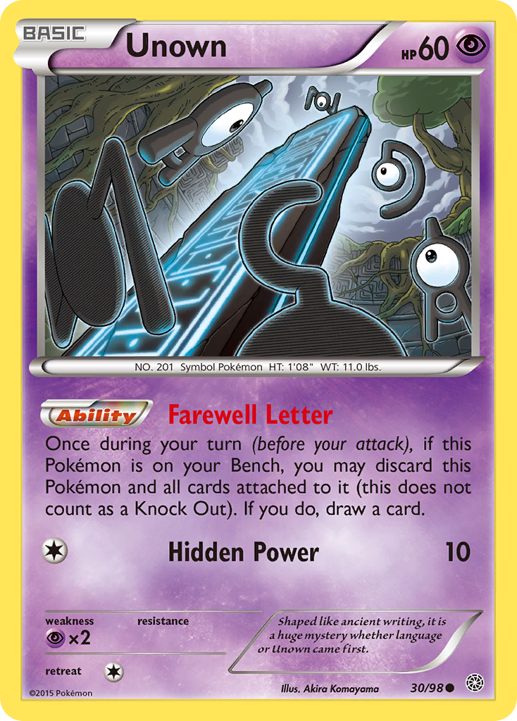 Unown (30/98) [XY: Ancient Origins] | Odin's Place