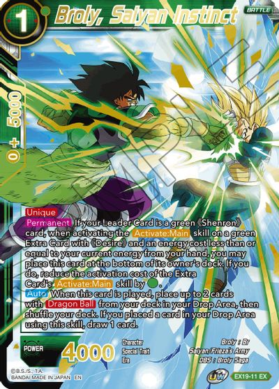 Broly, Saiyan Instinct (EX19-11) [Special Anniversary Set 2021] | Odin's Place