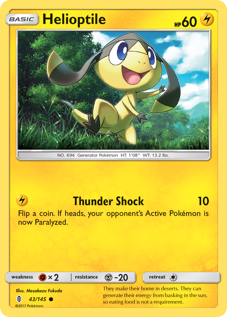 Helioptile (43/145) [Sun & Moon: Guardians Rising] | Odin's Place