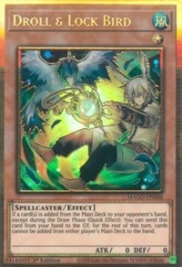 Droll & Lock Bird (Alternate Art) [MAGO-EN006] Gold Rare | Odin's Place