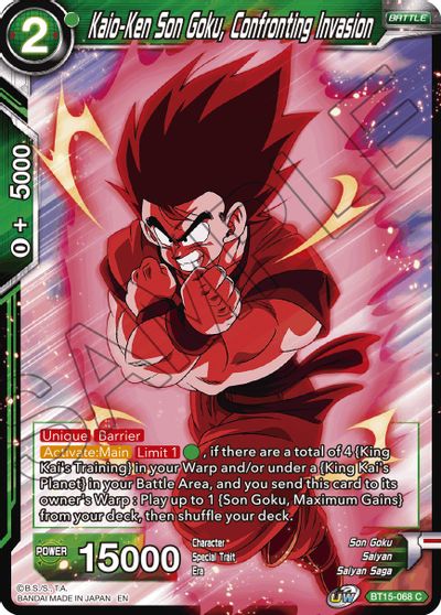 Kaio-Ken Son Goku, Confronting Invasion (BT15-068) [Saiyan Showdown] | Odin's Place