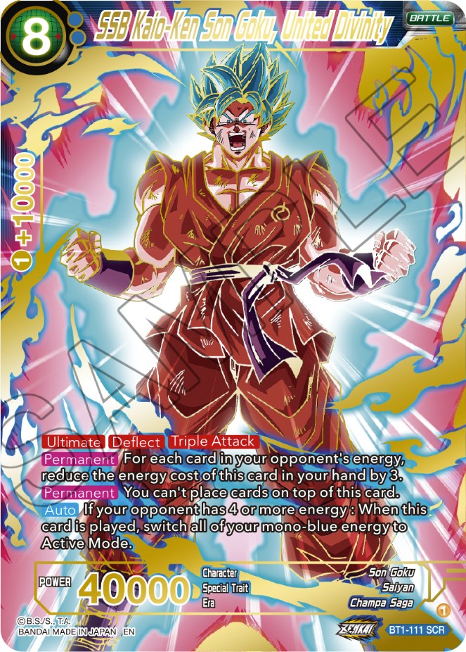 SSB Kaio-Ken Son Goku, United Divinity (BT1-111) [Dawn of the Z-Legends] | Odin's Place