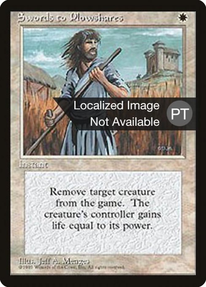 Swords to Plowshares [Fourth Edition (Foreign Black Border)] | Odin's Place