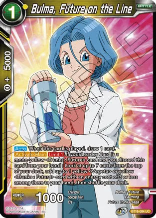 Bulma, Future on the Line (BT16-084) [Realm of the Gods] | Odin's Place