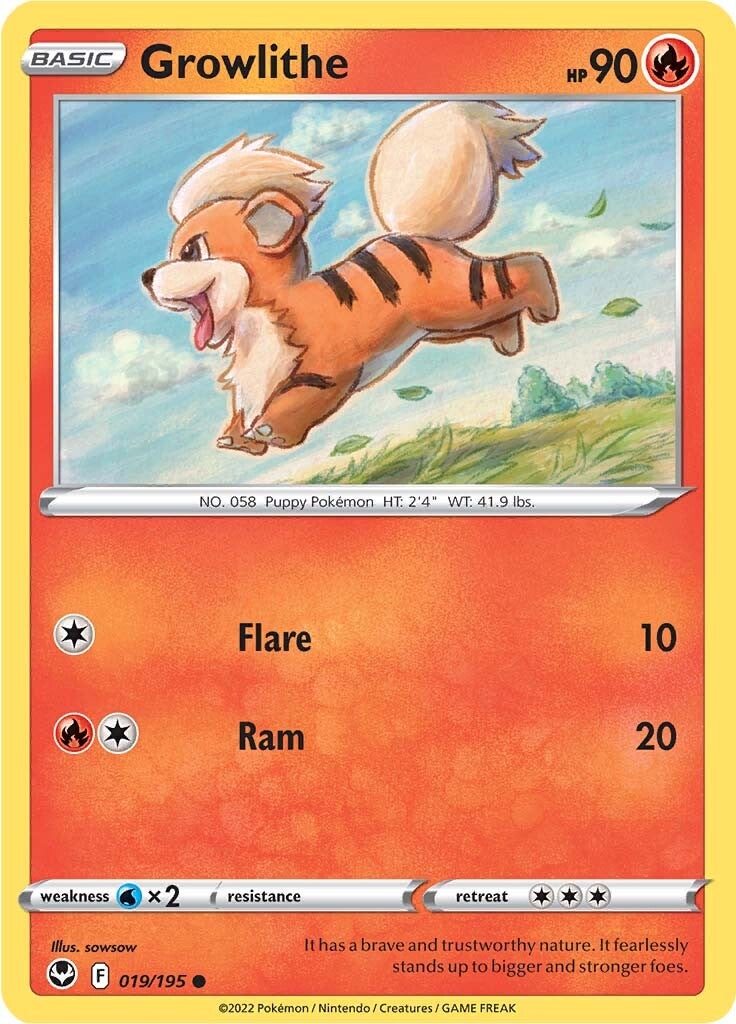 Growlithe (019/195) [Sword & Shield: Silver Tempest] | Odin's Place
