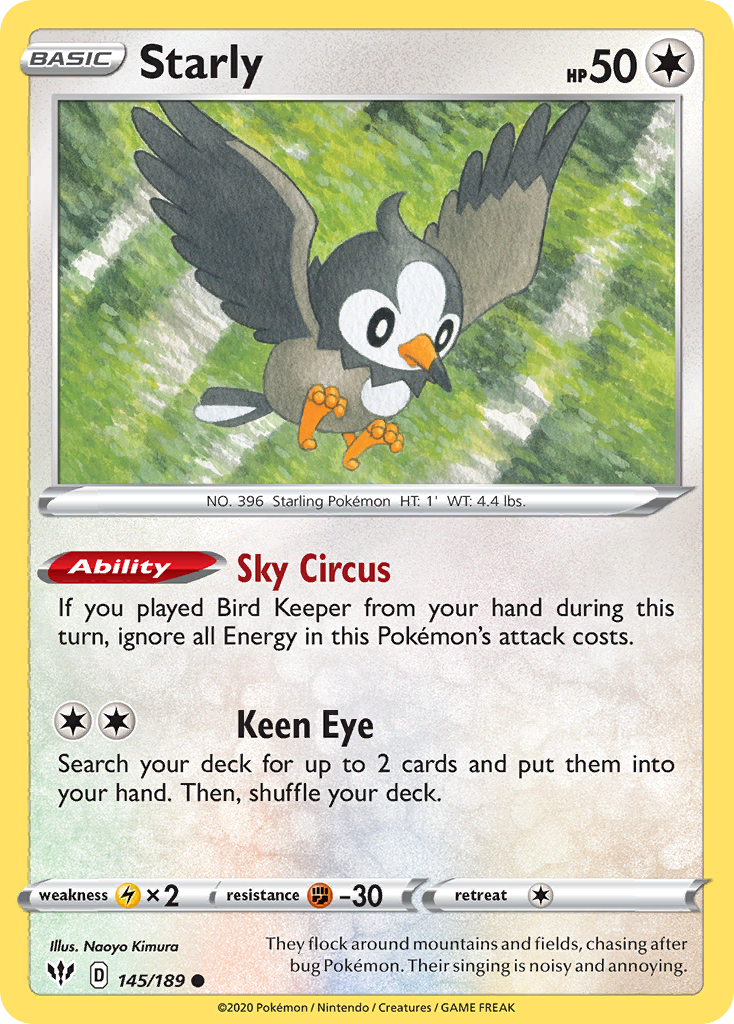 Starly (145/189) [Sword & Shield: Darkness Ablaze] | Odin's Place
