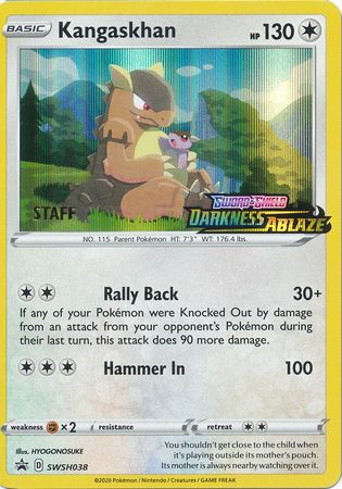 Kangaskhan (SWSH038) (Staff Prerelease Promo) [Sword & Shield: Black Star Promos] | Odin's Place