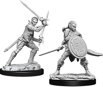 Wizkids Dungeons and Dragons: NOLZUR'S MARVELOUS UNPAINTED MINIATURES -W6-FEMALE ELF FIGHTER | Odin's Place